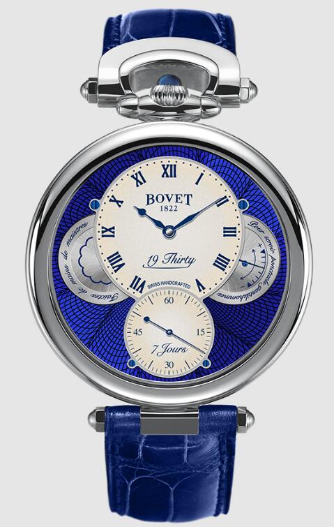 Best Bovet 19Thirty Ivory with Blue Guilloche NTS0104 Replica watch